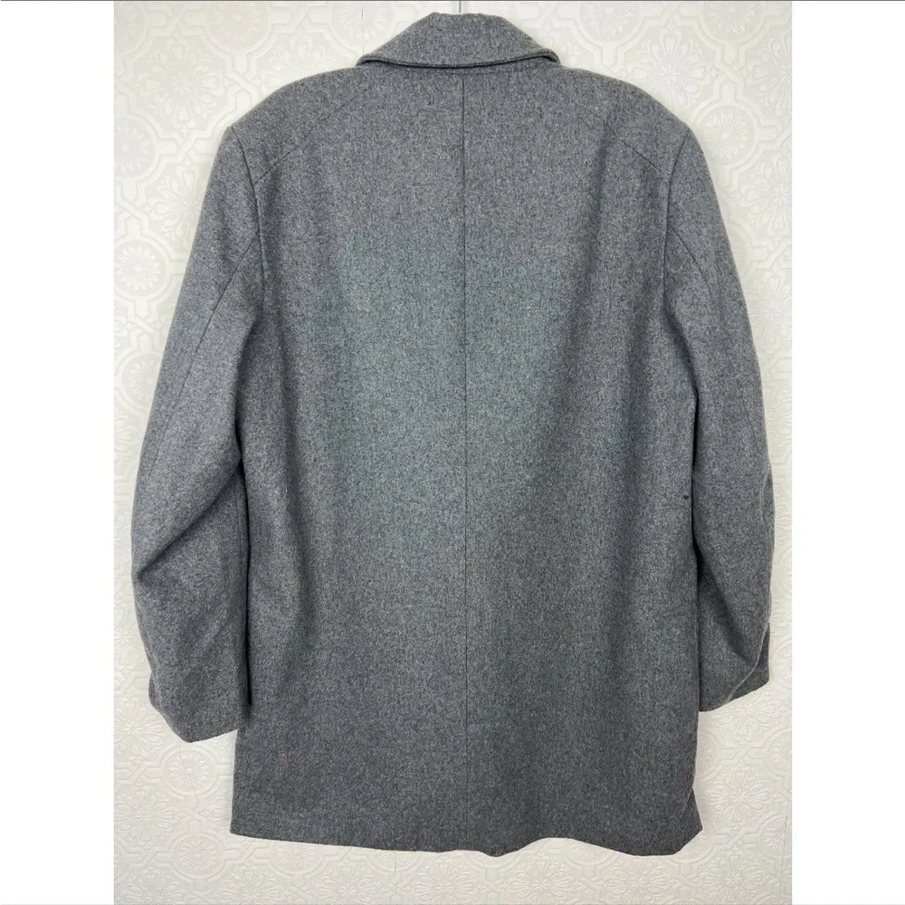 Banana Republic Wool Blend Grey Topcoat Peacoat Zipper Double Faced Coat‎ Jacket